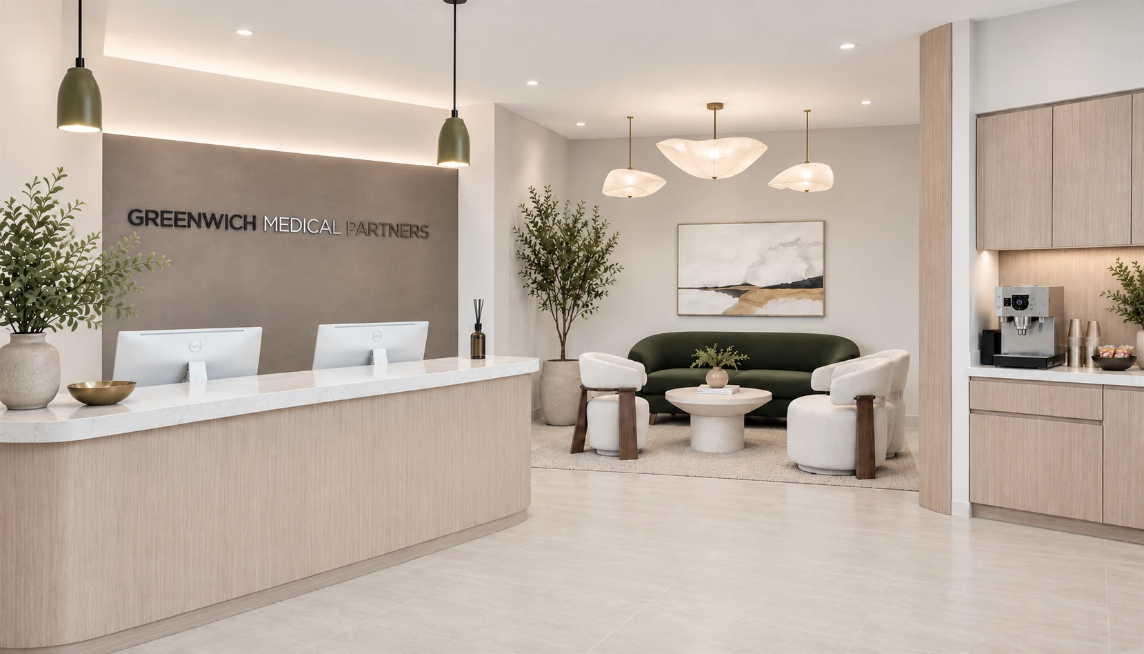 The reception area at Greenwich Medical Partners